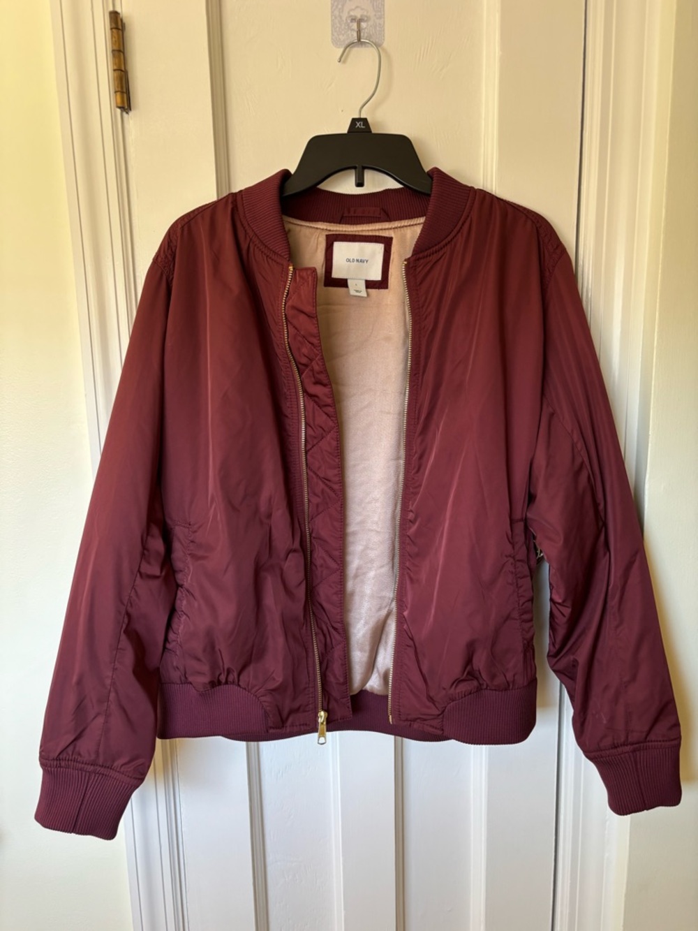 Old Navy Women's Maroon Bomber Jacket